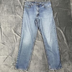 VTG Levi's 550 Jeans Mens 36x34 Blue Light Wash Tapered Relaxed Distressed Denim
